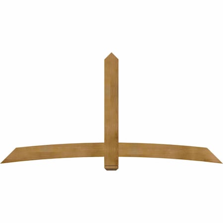 Ekena Millwork Bellingham Rough Sawn Timber Gable Bracket, Western Red Cedar, 96"W x 48"H x 4"D x 6"F, 12/12 Pitch GBW096X48X0406BEL00RWR